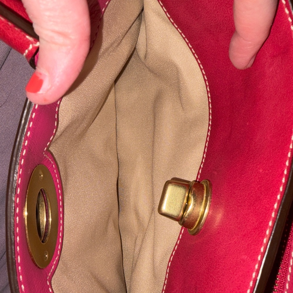 Coach Madeline bag - pink with tan bow - Picture 15 of 17